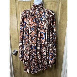 Rachel Pally Batwing High Neck Dress Small Multicolor